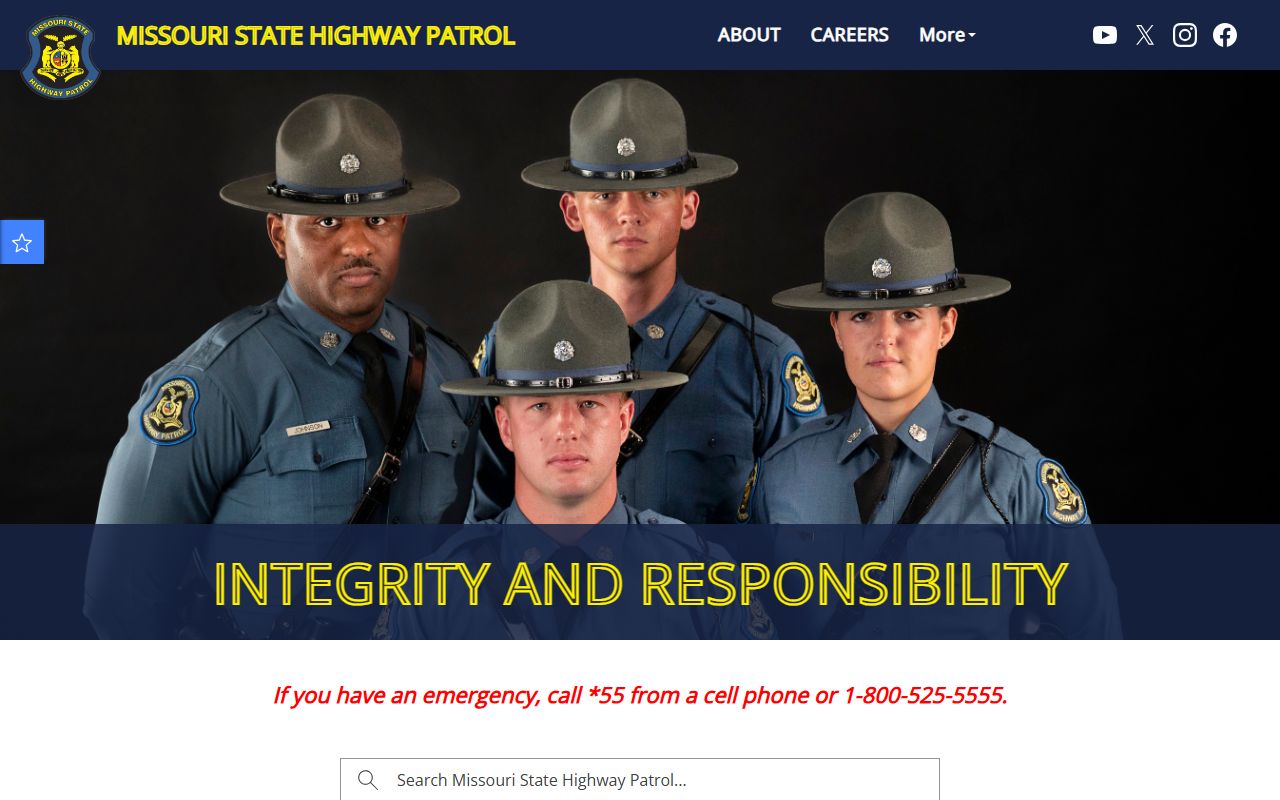 Missouri State Highway Patrol website for booking releases